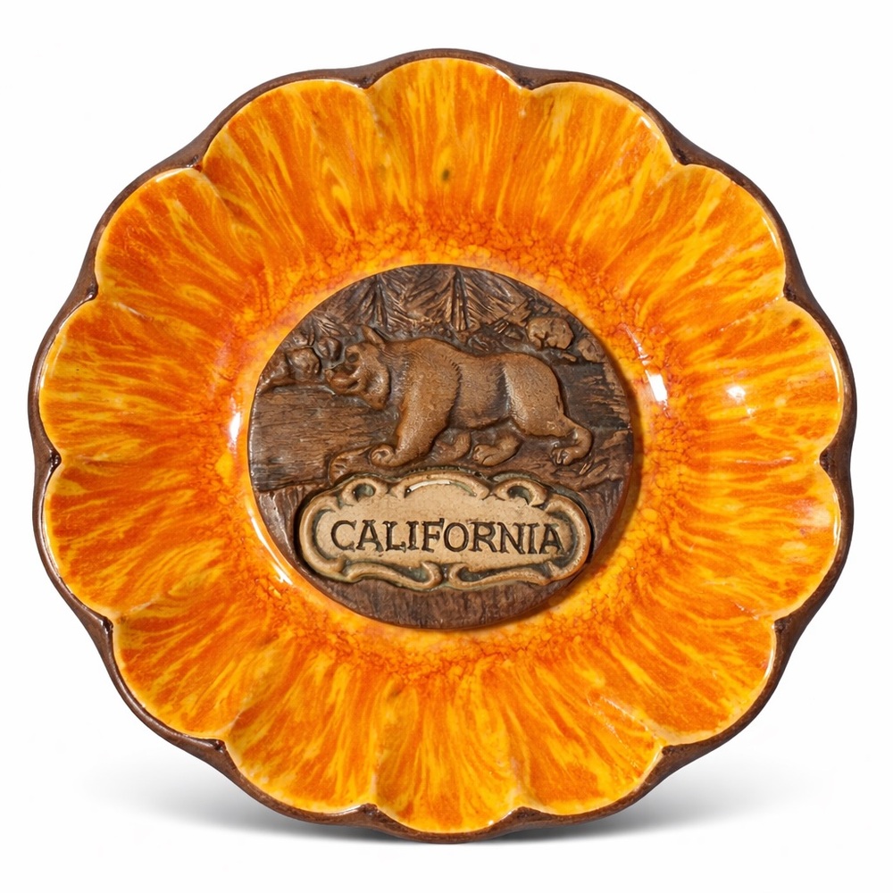 Vintage Treasure Craft California Bear Decorative Plate – Made in USA
